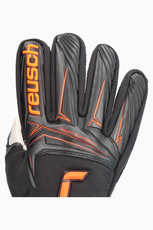 Воротарські рукавички Reusch Attrakt Advance Finger Support Junior - чорний