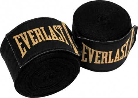 Бинти боксерські Everlast ELITE HANDWRAPS чорні (457,2 см) P00003323
