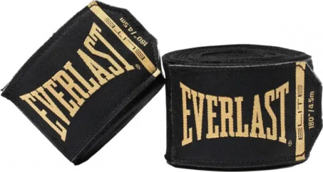 Бинти боксерські Everlast ELITE HANDWRAPS чорні (457,2 см) P00003323