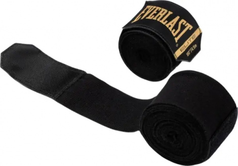 Бинти боксерські Everlast ELITE HANDWRAPS чорні (457,2 см) P00003323