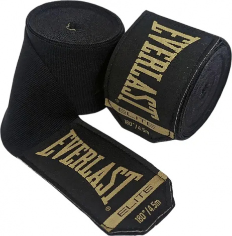 Бинти боксерські Everlast ELITE HANDWRAPS чорні (457,2 см) P00003323