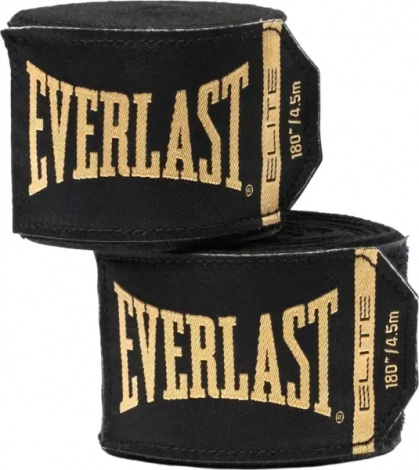 Бинти боксерські Everlast ELITE HANDWRAPS чорні (457,2 см) P00003323