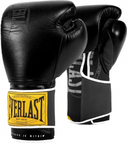 Перчатки боксерские Everlast 1910 CLASSIC TRAINING GLOVE черные (12 унций) P00001709