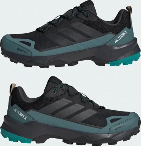 Кросівки для хайкінгу Adidas TERREX SKYCHASER AX5 GORE-TEX чорно-темно-бірюзові JQ2209