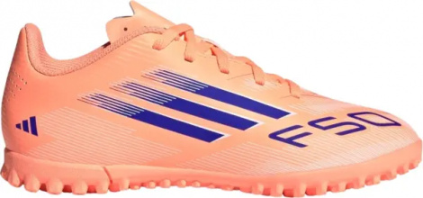 Сороконіжки (шиповки) дитячі Adidas F50 CLUB TF персиково-сині JI0040