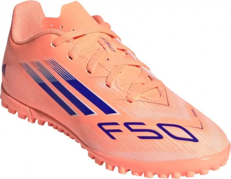Сороконіжки (шиповки) дитячі Adidas F50 CLUB TF персиково-сині JI0040