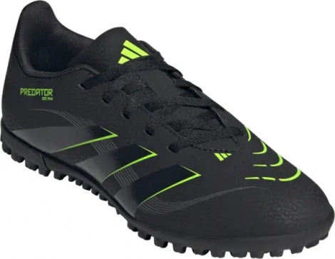 Сороконожки (шиповки) детские Adidas PREDATOR CLUB TF черно-салатовые JH8863