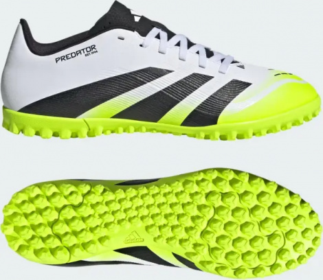 Сороконіжки (шиповки) Adidas PREDATOR CLUB TF біло-чорно-лаймові JH8854