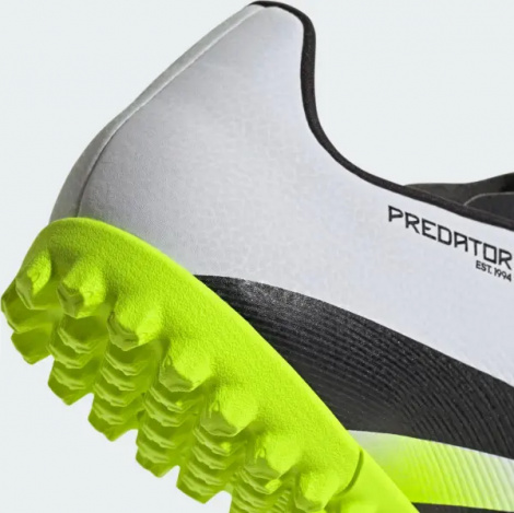 Сороконіжки (шиповки) Adidas PREDATOR CLUB TF біло-чорно-лаймові JH8854