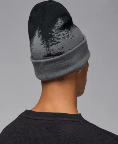 Шапка Nike JORDAN PEAK BEANIE сіро-чорна HV1077-068