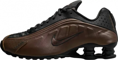 Кросівки жіночі Nike SHOX R4 коричнево-чорні AR3565-007