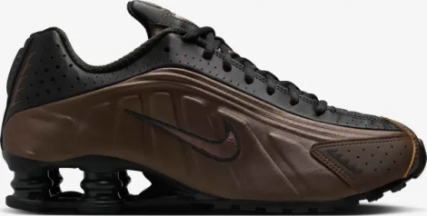 Кросівки жіночі Nike SHOX R4 коричнево-чорні AR3565-007