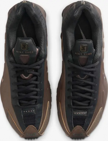 Кросівки жіночі Nike SHOX R4 коричнево-чорні AR3565-007
