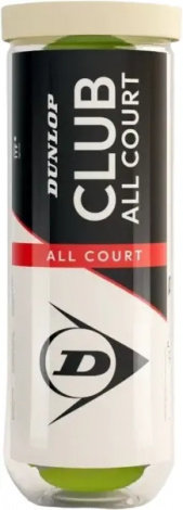 Набір м'ячів для тенісу Dunlop CLUB ALL COURT 3B жовтий (3 штуки) 601629