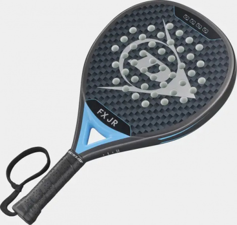 Ракетка для падл-тенниса детская Dunlop PRT FX JUNIOR 2026 черно-голубая 10370746