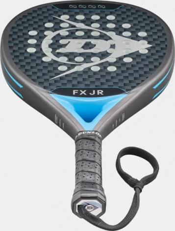 Ракетка для падл-тенниса детская Dunlop FX JUNIOR 2026 черно-голубая 10370738