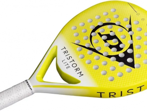 Ракетка для падл-тенниса Dunlop TRISTORM LITE 2025 желто-белая 10359947