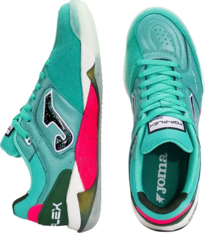 Футзалки (бампы) Joma TOP FLEX PLUS бирюзово-розово-темно-зеленые TOUW2515IN