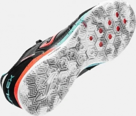 Футзалки (бампы) Joma TOP FLEX REBOUND черно-красно-голубые TORS2601IN