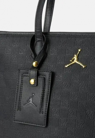 Сумка через плече Nike JORDAN MONOGRAM TOTE BAG 17L чорно-золота MM0990-K5X