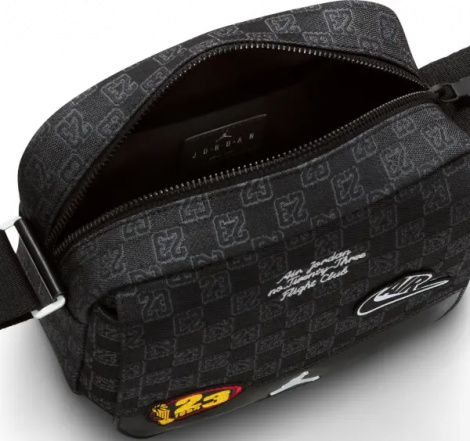 Сумка через плечо Nike JORDAN MONOGRAM MESSENGER 3.6L черная MA9156-023