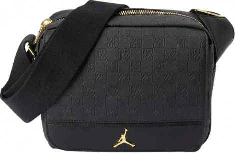 Сумка через плече Nike JORDAN MONOGRAM BAG чорно-золота MA9085-K5X
