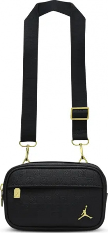 Сумка через плече Nike JORDAN MONOGRAM CAMERA BAG чорно-золота MA0988-K5X