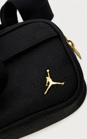 Сумка через плече Nike JORDAN MONOGRAM CAMERA BAG чорно-золота MA0988-K5X