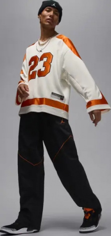 Спортивные штаны Nike JORDAN BROOKLYN DRAFT черно-оранжевые IB1047-011