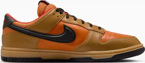 Кроссовки Nike DUNK LOW GORE-TEX коричнево-оранжево-черные HQ2053-700