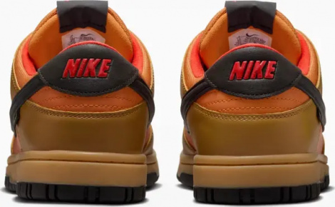 Кроссовки Nike DUNK LOW GORE-TEX коричнево-оранжево-черные HQ2053-700