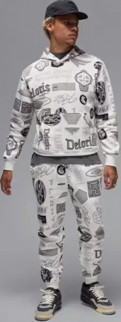 Спортивный костюм Nike JORDAN ESSENTIALS PRINTED FLEECE белый HM7254-133&HM7257-133