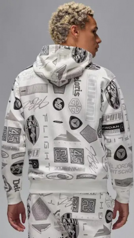 Спортивный костюм Nike JORDAN ESSENTIALS PRINTED FLEECE белый HM7254-133&HM7257-133