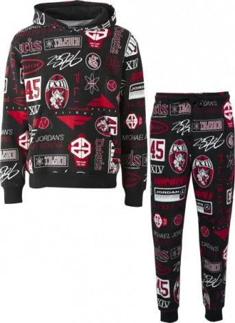 Спортивный костюм Nike JORDAN ESSENTIALS PRINTED FLEECE черный HM7254-010&HM7257-010