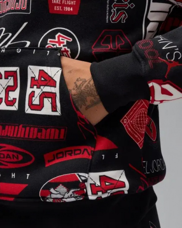 Спортивный костюм Nike JORDAN ESSENTIALS PRINTED FLEECE черный HM7254-010&HM7257-010