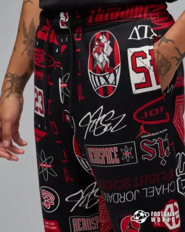 Спортивный костюм Nike JORDAN ESSENTIALS PRINTED FLEECE черный HM7254-010&HM7257-010