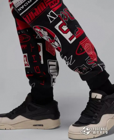 Спортивный костюм Nike JORDAN ESSENTIALS PRINTED FLEECE черный HM7254-010&HM7257-010