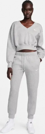 Спортивные штаны женские Nike PHOENIX FLEECE MID-RISE PANTS серые FZ7626-063