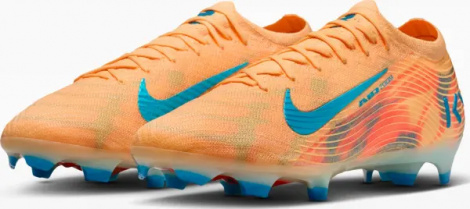 Бутсы Nike MERCURIAL ZOOM VAPOR 16 ELITE "KYLIAN MBAPPE" FG оранжево-темно-бирюзовые FQ8683-801