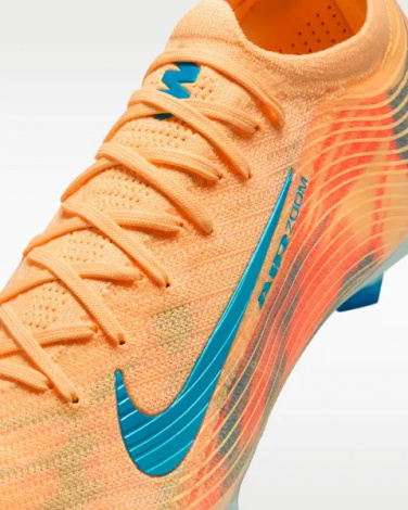 Бутсы Nike MERCURIAL ZOOM VAPOR 16 ELITE "KYLIAN MBAPPE" FG оранжево-темно-бирюзовые FQ8683-801