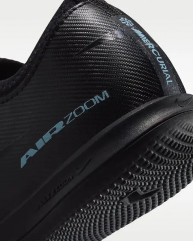 Футзалки (бампы) детские Nike JR MERCURIAL ZOOM VAPOR 16 ACADEMY IC черно-голубые FQ8411-001