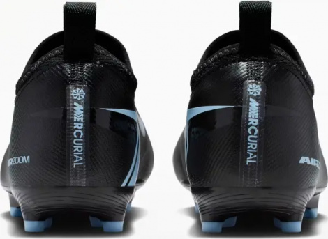 Бутсы детские Nike JR MERCURIAL ZOOM VAPOR 16 ACADEMY FG/MG черно-голубые FQ8392-001