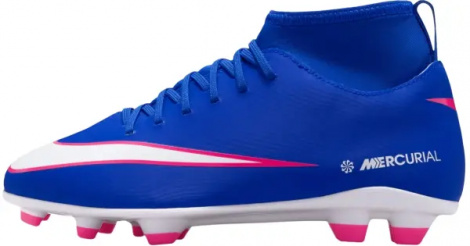 Бутсы детские Nike JR MERCURIAL SUPERFLY 10 CLUB FG/MG сине-розово-белые FQ8318-446