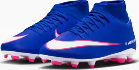 Бутсы детские Nike JR MERCURIAL SUPERFLY 10 CLUB FG/MG сине-розово-белые FQ8318-446
