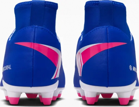 Бутсы детские Nike JR MERCURIAL SUPERFLY 10 CLUB FG/MG сине-розово-белые FQ8318-446