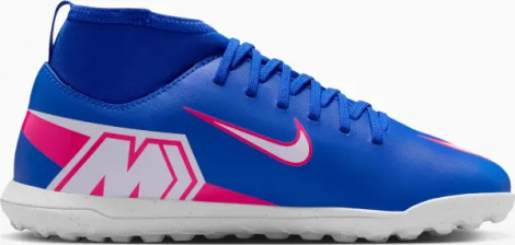 Сороконожки (шиповки) детские Nike JR MERCURIAL SUPERFLY 10 CLUB TF сине-розово-белые FQ8313-446