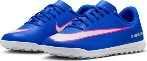 Сороконожки (шиповки) детские Nike JR MERCURIAL VAPOR 16 CLUB TF сине-розово-белые FQ8287-446