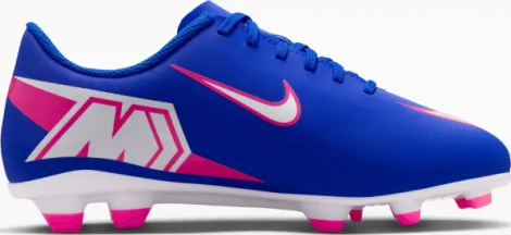 Бутсы детские Nike JR MERCURIAL VAPOR 16 CLUB FG/MG сине-розово-белые FQ8286-446