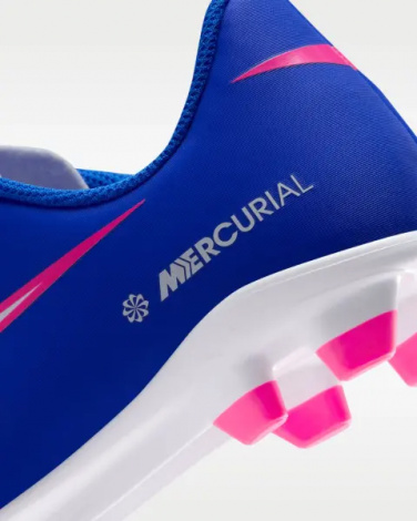 Бутсы детские Nike JR MERCURIAL VAPOR 16 CLUB FG/MG сине-розово-белые FQ8286-446