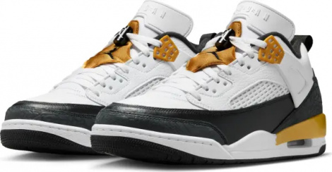 Кросівки Nike JORDAN SPIZIKE LOW біло-чорно-золоті FQ1759-108